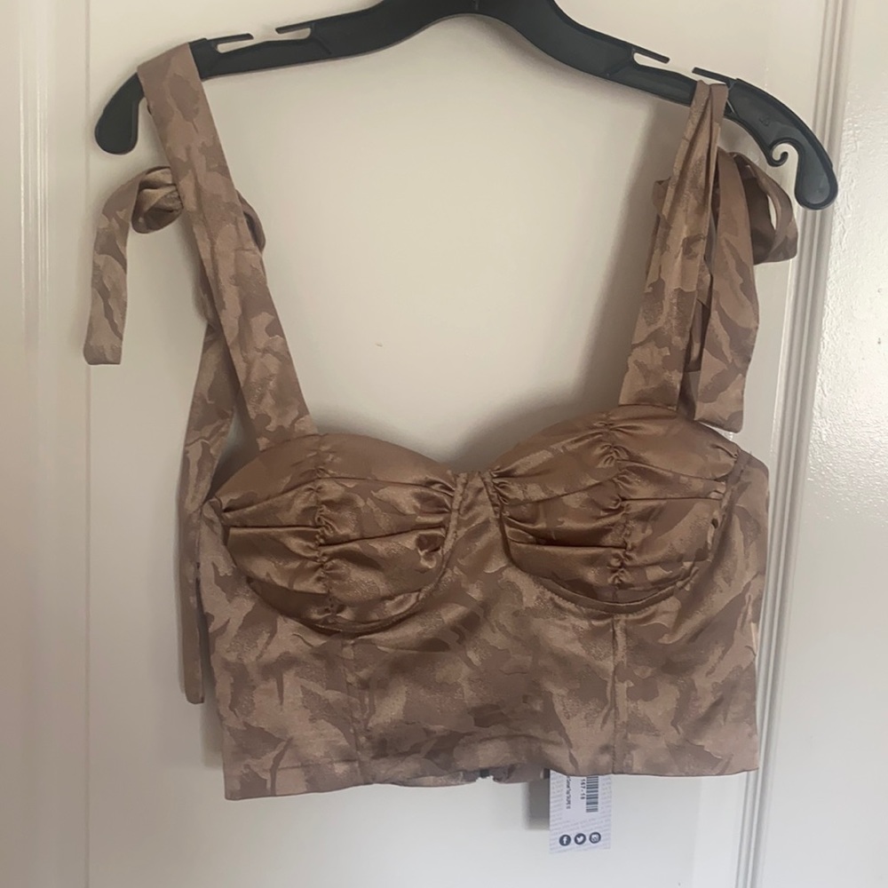 Boohoo crop top with padding.